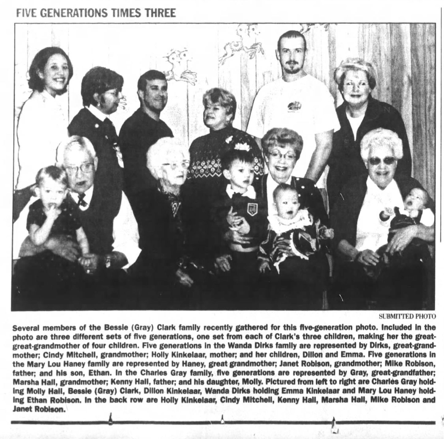 Five generations times three